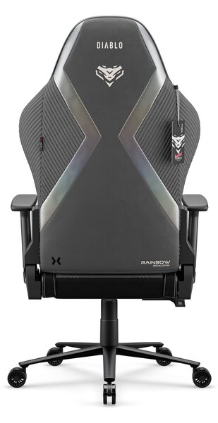Sedia gaming grigia in tessuto X-Horn 2.0 Rainbow Grey, Normal