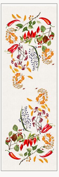 Runner in lino lavato Piments