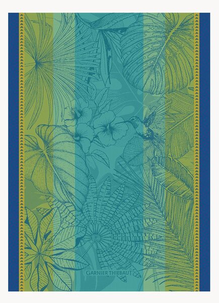 Set di 4 strofinacci in cotone jacquard Plantes