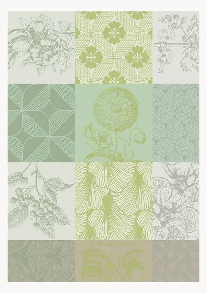 Set di 4 strofinacci in cotone jacquard Mille