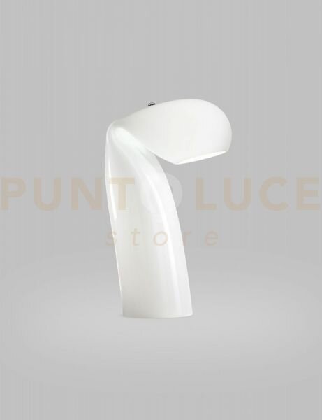 Bissona lampada da tavolo bianco lucido bianco lucido 1 luce attacc
