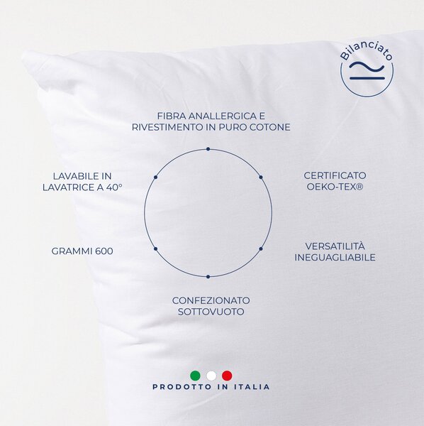 Guanciale Sottovuoto In Cotone Deluxe-Sottovuoto Standard Disney Tinta Unita Caleffi