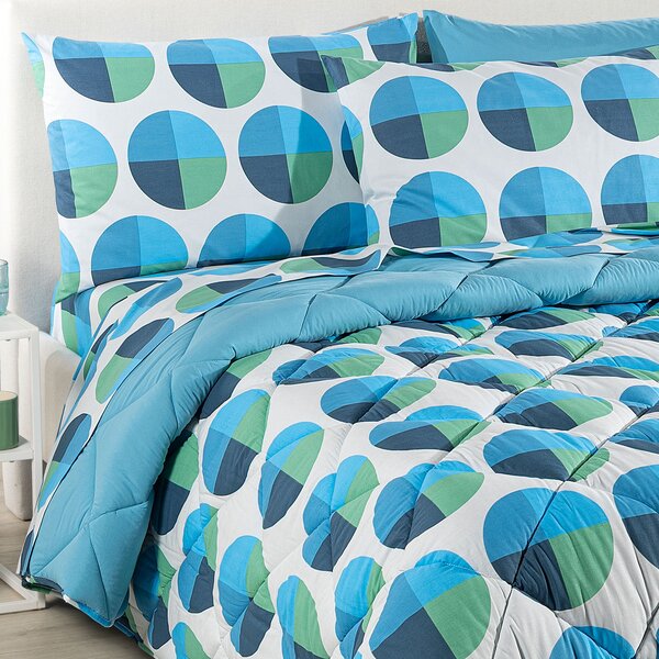 Trapunta SINGOLO Bob BLU Cotone Caleffi