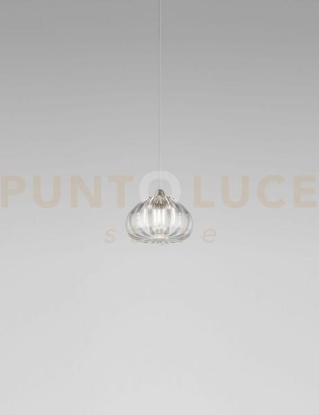 Diamante sospensione p cristallo nickel satinato 1 luce attacco g9