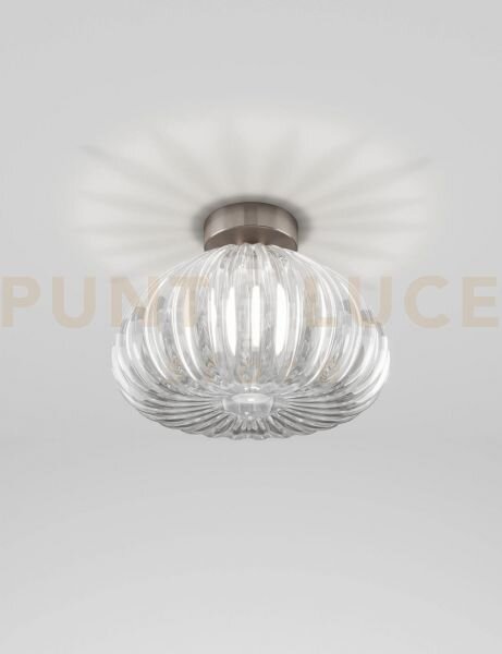 Diamante lampada da soffitto g cristallo e nickel satinato 1 luce a