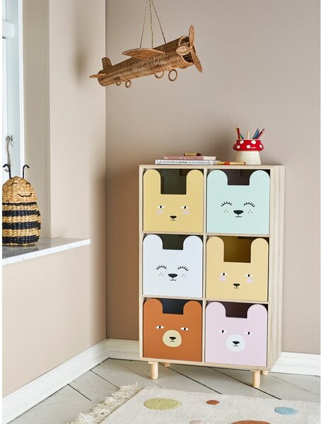 Credenza per bambini di colore naturale in legno di paulownia massiccio 55x88,5x25,5 cm Calle – Bloomingville Mini