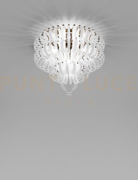Ecos lampadario da soffitto 60a bianco rigadin bronzo satinato 3 lu