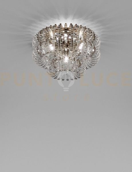 Ecos lampadario da soffitto 60a cristallo rigadin bronzo satinato 3