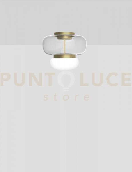Faro lampada da soffitto p cristallo bianco ottone verniciato l220