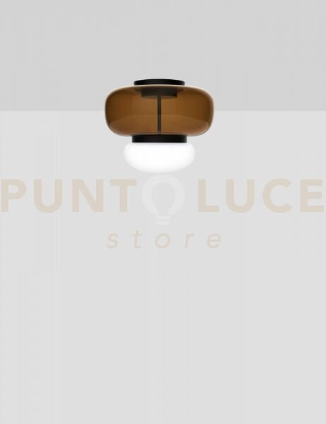 Faro lampada da soffitto p terra bruciata bianco nero opaco 2 l320
