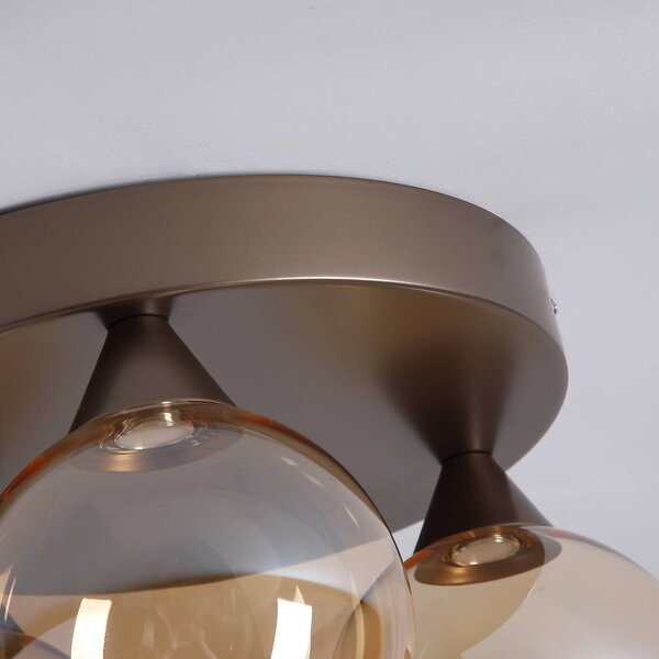 Searchlight Plafoniera soffitto Opus, dimmerabile, Bronzo / Ottone antico, Soggiorno / Sala da pranzo, Metallo, Plafoniera