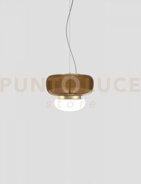 Faro sospensione p terra bruciata bianco ottone verniciato l2202 le