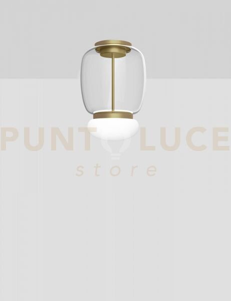 Faro lampada da soffitto g cristallo bianco ottone verniciato l2202