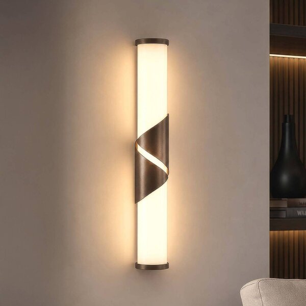 Searchlight Applique da parete Wrap, dimmerabile, Bronzo / Ottone antico, Bagno, Metallo, Applique