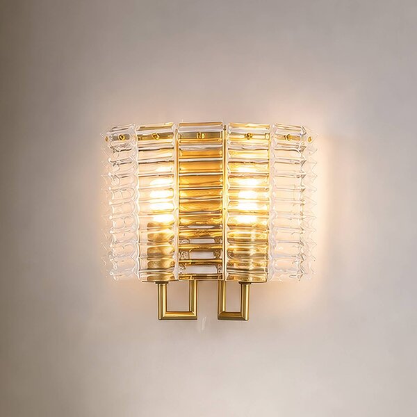 Searchlight Applique da parete Flute, dimmerabile, Ottone / Oro, Soggiorno / Sala da pranzo, Metallo, Applique
