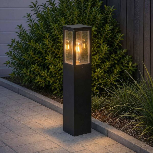 Searchlight Lampione da giardino Dubai, Nero, Plastica, Moderno, Lampada da esterni