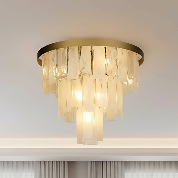 Searchlight Plafoniera soffitto Formalux, dimmerabile, Ottone / Oro, Soggiorno / Sala da pranzo, Metallo, Plafoniera