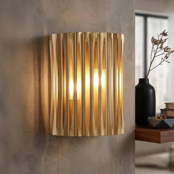 Searchlight Applique da parete Split, dimmerabile, Ottone / Oro, Soggiorno / Sala da pranzo, Metallo, Applique