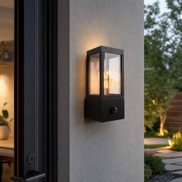 Searchlight Applique da esterni Dubai, Nero, Plastica, Moderno, Applique da esterni