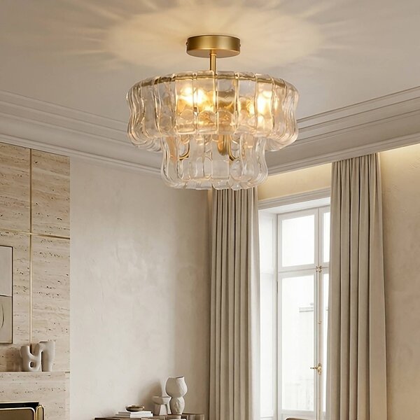 Searchlight Plafoniera soffitto Bowlight, dimmerabile, Ottone / Oro, Soggiorno / Sala da pranzo, Metallo, Plafoniera