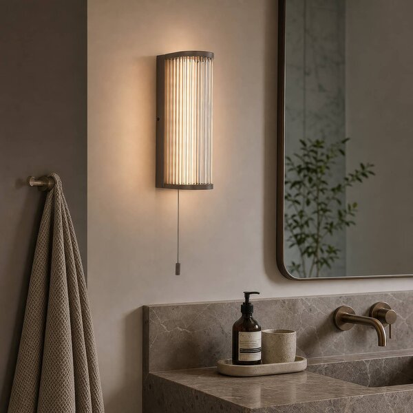 Searchlight Applique da parete Rue, dimmerabile, Bronzo / Ottone antico, Bagno, Metallo, Applique