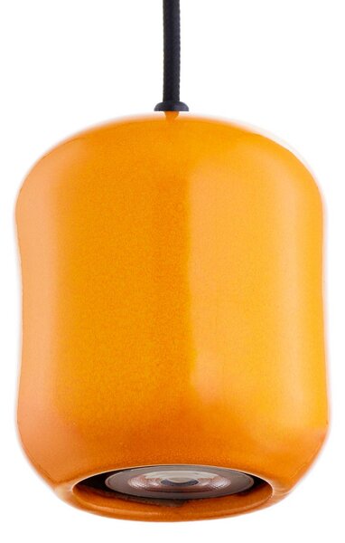 Lampada a sospensione Ceramic Barell SIGMA, Giallo / Arancione, Soggiorno / Sala da pranzo, Ceramica, Lampada a sospensione