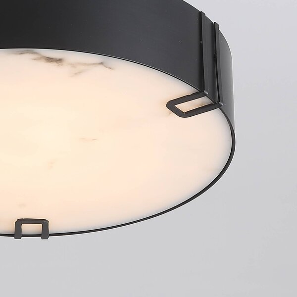 Searchlight Plafoniera soffitto Marmo, dimmerabile, Nero, Bagno, Metallo, Plafoniera