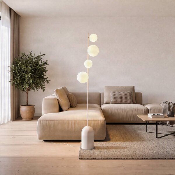 Lampada da terra Etno LP4 EMIBIG LIGHTING, Bianco / Opale, Soggiorno / Sala da pranzo, Vetro, Moderno, Lampada da terra