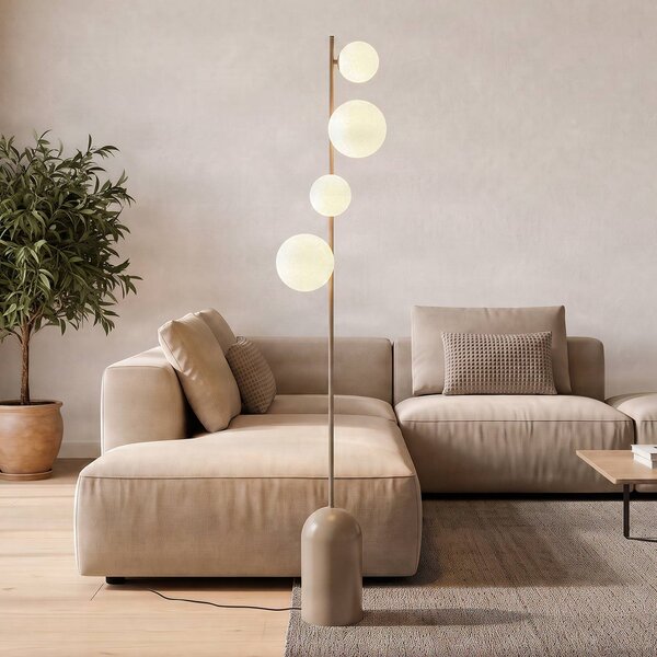 Lampada da terra Etno LP4 EMIBIG LIGHTING, Crema / Ambra, Soggiorno / Sala da pranzo, Vetro, Moderno, Lampada da terra