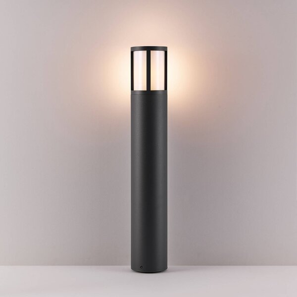 Deko-Light Lampioncino da giardino Facado II, dimmerabile, Alluminio / Grigio / Zincato, Alluminio, Lampada da esterni
