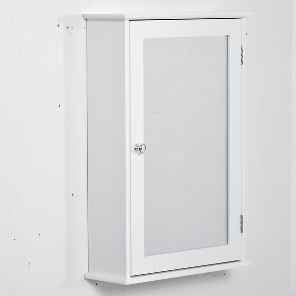 Kleankin Specchio Bagno Contenitore con Anta Magnetica, Mobile Bagno con Specchio, Ripiano Regolabile, Bianco | Aosom Italy