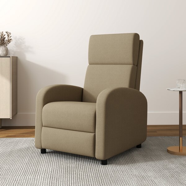 HOMCOM Poltrona sdraiata a 160° con Poggiapiedi in Tessuto, Sedia Manualmente Reclinabile Relax, Beige | Aosom Italy