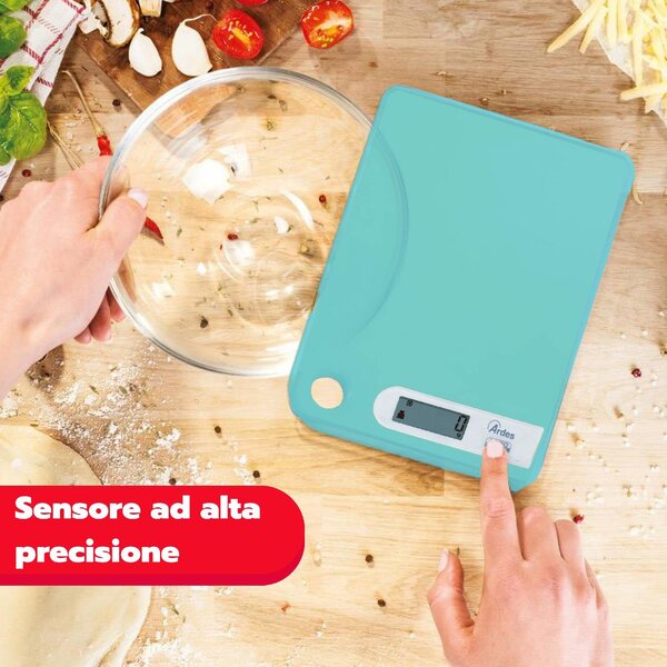 Ardes Bilancia da Cucina Digitale Elettronica Portata Massima 5 Kg colore Azzurro - AR1PA1/Z