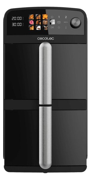 Cecotec Friggitrice ad Aria 10 Litri con Doppio Cestello (5+5) Potenza 2400W con Termostato Regolabile colore Nero Cecofry DuoLevel 10000 - A01_EU0