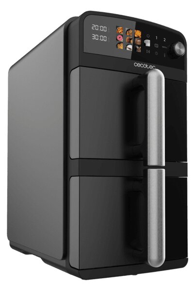 Cecotec Friggitrice ad Aria 10 Litri con Doppio Cestello (5+5) Potenza 2400W con Termostato Regolabile colore Nero Cecofry DuoLevel 10000 - A01_EU0