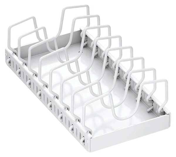 Organizzatore, divisori regolabili, design salvaspazio, BIANCO