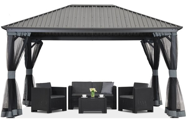 Gazebo in metallo Sardinia Premium 3x6 Garden Point antracite