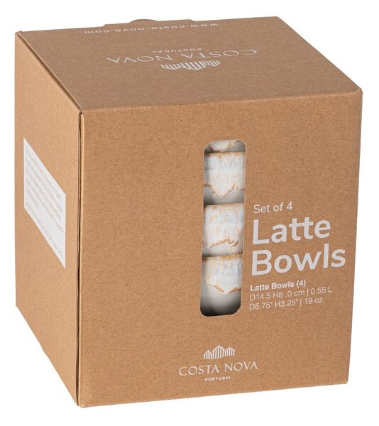 Ciotole bianche in gres in set di 4 pezzi ø 15 cm Latte - Costa Nova