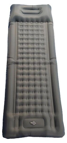 Materasso gonfiabile, pompa integrata, design impermeabile, colore grigio