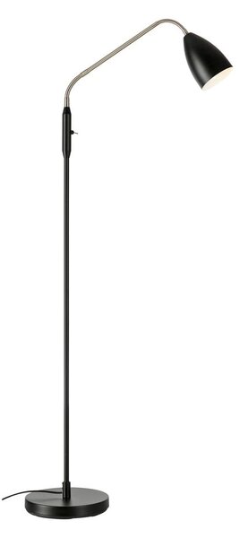 Lampada da terra LED nera con paralume in metallo e intensità regolabile (altezza totale 140 cm) Patro – Markslöjd