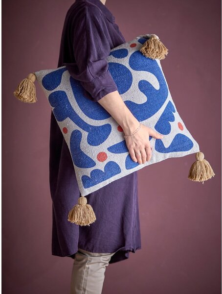Cuscino decorativo in cotone riciclato 45x45 cm Eviaya – Bloomingville