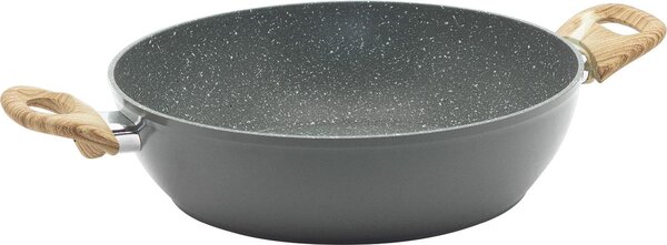 Casa Collection Tegame a Induzione in Alluminio 28 cm Manico Bakelite Soft Touch colore Grigio - Atlantic