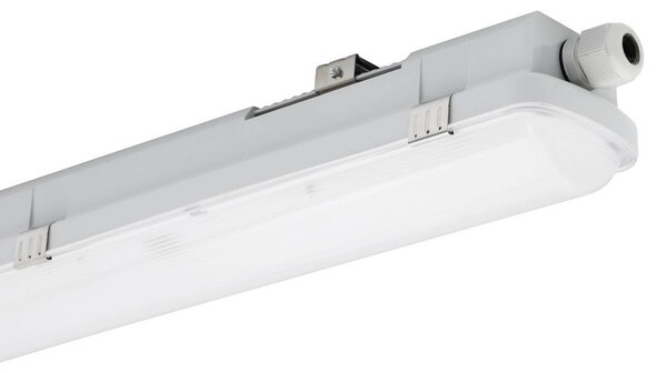 Sylvania Lampada convessa a LED RESISTO, grigio chiaro, 65 cm, 15 W, 840, IP66 RESISTO, Alluminio / Grigio / Zincato, Plastica, Plafoniera