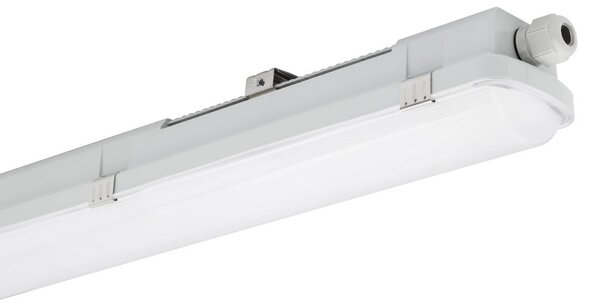 Sylvania Lampada convessa a LED RESISTO, grigio chiaro, 120 cm, 17 W, 840 IP66 RESISTO, Alluminio / Grigio / Zincato, Plastica, Plafoniera