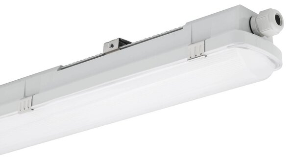 Sylvania Lampada convessa a LED con sensore RESISTO, grigia, 120 cm, 34 W, 840 lm, IP66 RESISTO, Alluminio / Grigio / Zincato, Plastica, Plafoniera