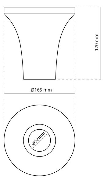 Plafoniera Ø167x170mm GU10 in Gesso Pitturabile Rotonda