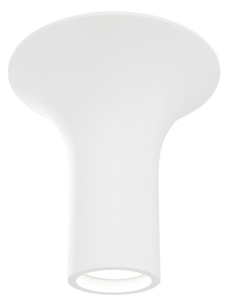 Plafoniera Ø167x170mm GU10 in Gesso Pitturabile Rotonda