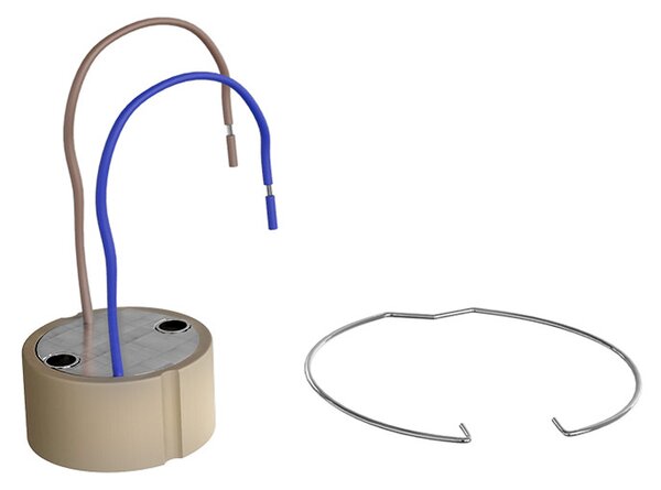 Plafoniera Cilindrica Ø70x90mm GU10 in Gesso Rigato Pitturabile