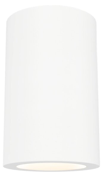 Plafoniera Ø70 x 110mm GU10 in Gesso Pitturabile Cilindrica