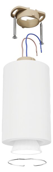 Plafoniera Ø70 x 110mm GU10 in Gesso Pitturabile Cilindrica